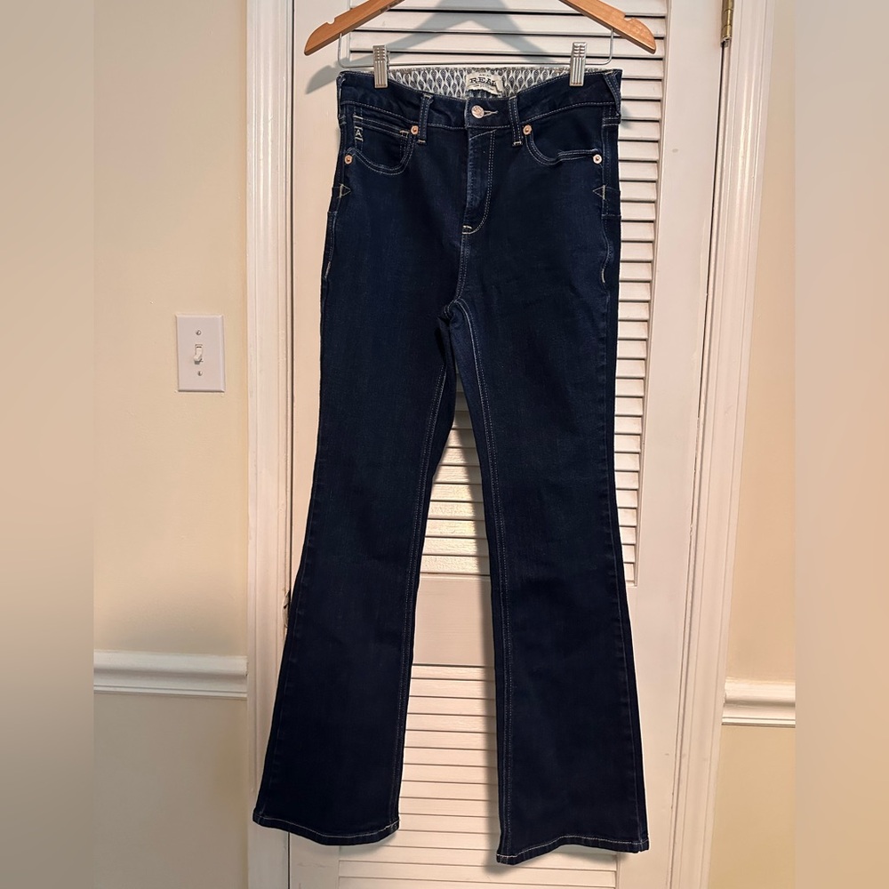 Dark Blue High Rise Boot Cut Jeans